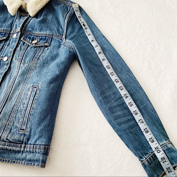 Faux Shearling Lined Jean Jacket - Picture 4 of 8